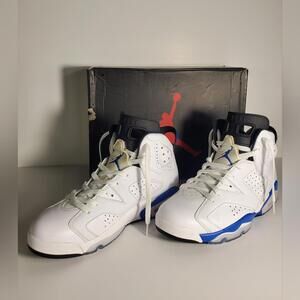 Men’s Jordan 6 Retro Sport Blue Comes With Box 384664-107 Size 9.5